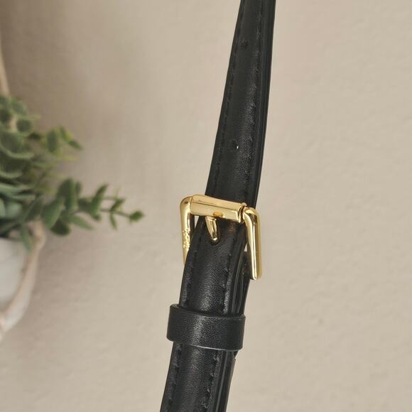 Lauren Ralph Lauren Ivory/Black Crossbody Shoulder Bag Purse - Picture 6 of 11